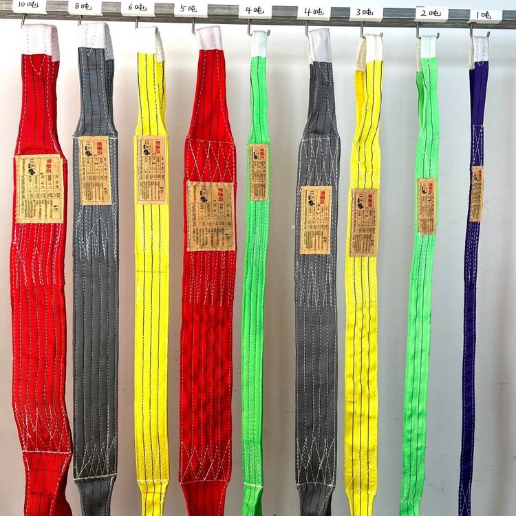 国标彩色吊装带起重吊带扁平涤纶双扣工业吊车吊绳拖车绳3T5吨3米商品图