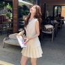 小香风无袖西装马甲百褶短裙套装女2026夏季高级老钱风时尚两件套商品图