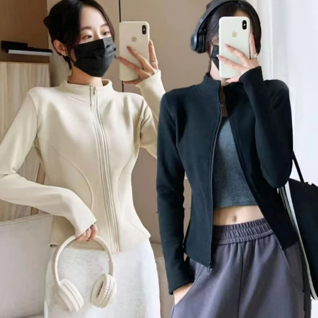 【运费险】立领瑜伽外套早秋蓄热聚温服上衣简约开衫XL商品图