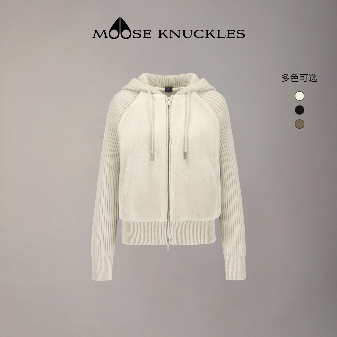 【早秋新品】MOOSE KNUCKLES 女士经典LOGO小剪刀拼接外套M36LK692商品图