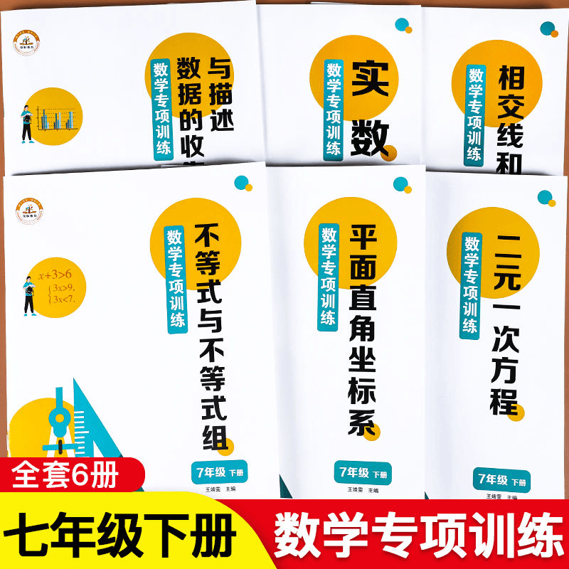 七年级下册数学专项训练二元一次方程不等式人教版练习册全套商品图