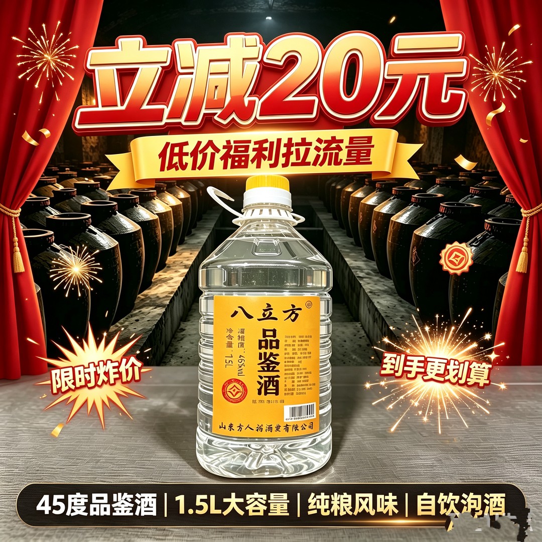 八立方品鉴酒 兰陵非遗酿造 五年窖藏 老味道45度1.5L商品图