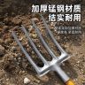 翻地四齿钢叉松土翻土农用工具大全开荒叉子木杆高锰钢挖地神器商品图