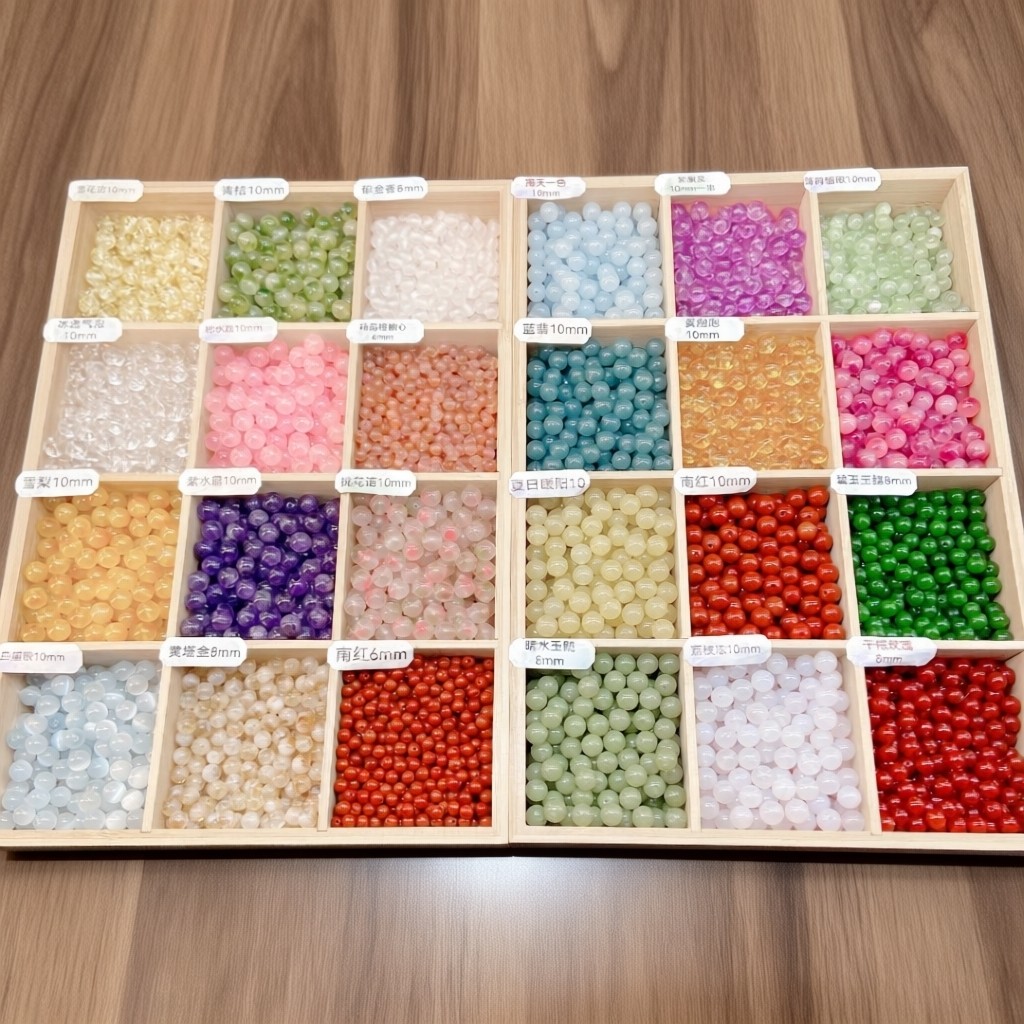 玛瑙玉石散珠手串多样性发一手工可爱少女手作diy商品图
