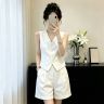 老钱风巨好看气质套装女2026年夏季新款无袖修身马甲短裤两件套潮商品图