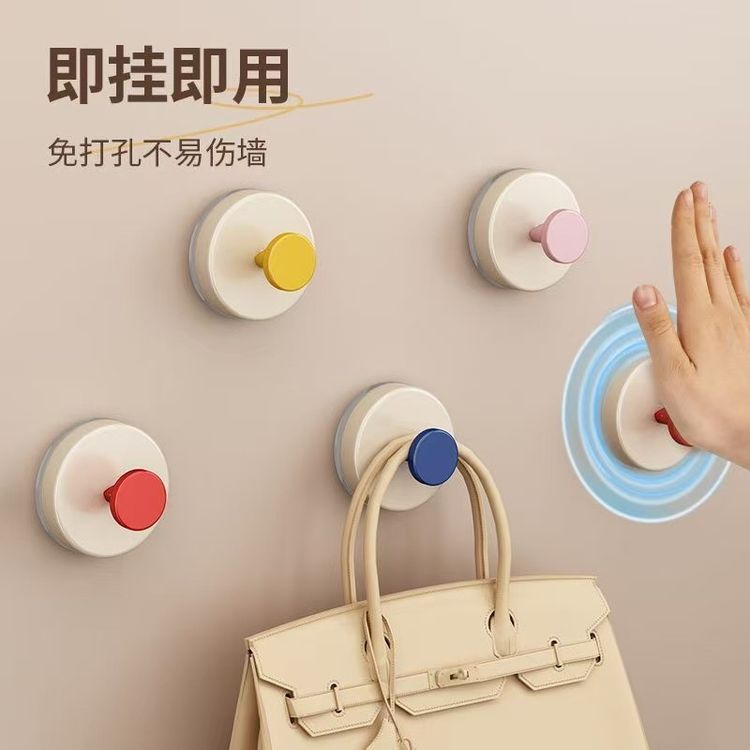 挂钩免打孔无痕创意粘钩强力黏胶家用厨房浴室卫生间墙壁多巴胺商品图