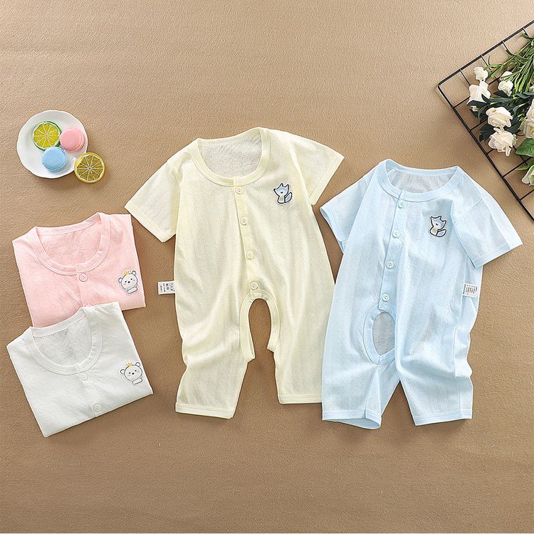 婴儿连体衣服夏季薄款夏天短袖新生幼儿夏装男宝宝哈衣女睡衣商品图