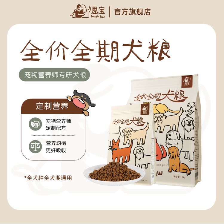 【思宝Bestie Paw】全价全犬期犬粮 科学配方营养均衡 商品图