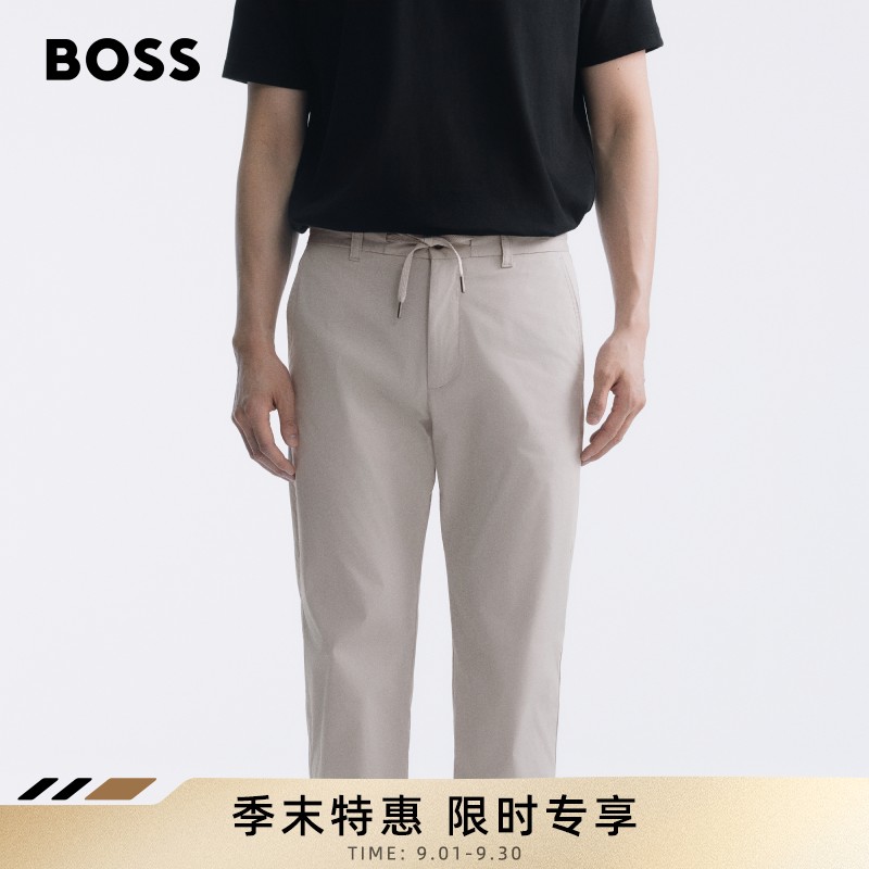 BOSS博斯男士26年夏季新款府绸棉质混纺休闲裤50559396商品图