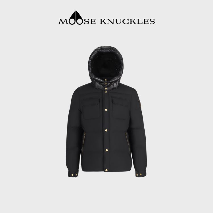 MOOSE KNUCKLES GOLD系列男士金标保暖小剪刀鹅绒羽绒服M34MJ199G商品图