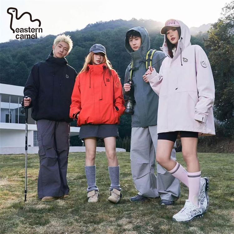 东方骆驼EASTERN CAMEL三合一户外两件套防风防水登山情侣外套商品图