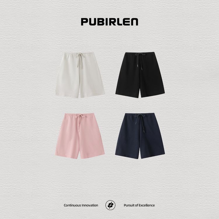 【上新】PUBIRLEn/普比仑 A 字阔腿运动短裤女夏季抽绳休闲裤4123商品图