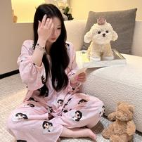 高品质棉绸套头睡衣女套装睡衣空调服宽松慵懒风商品图