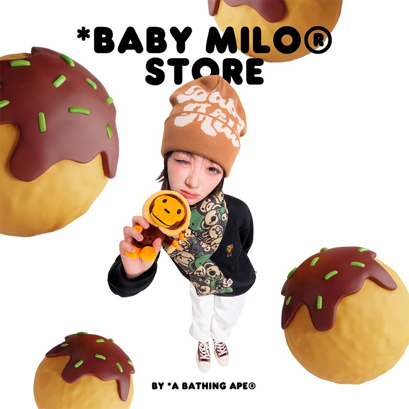 BABY MILO STORE配饰卡通章鱼烧头套持串小猴挂件钥匙扣4601XXR商品图