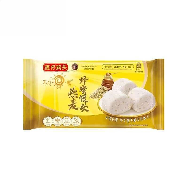 【保质期到27年1月】湾仔码头燕麦蜂蜜馒头300g*4袋  冻商品图