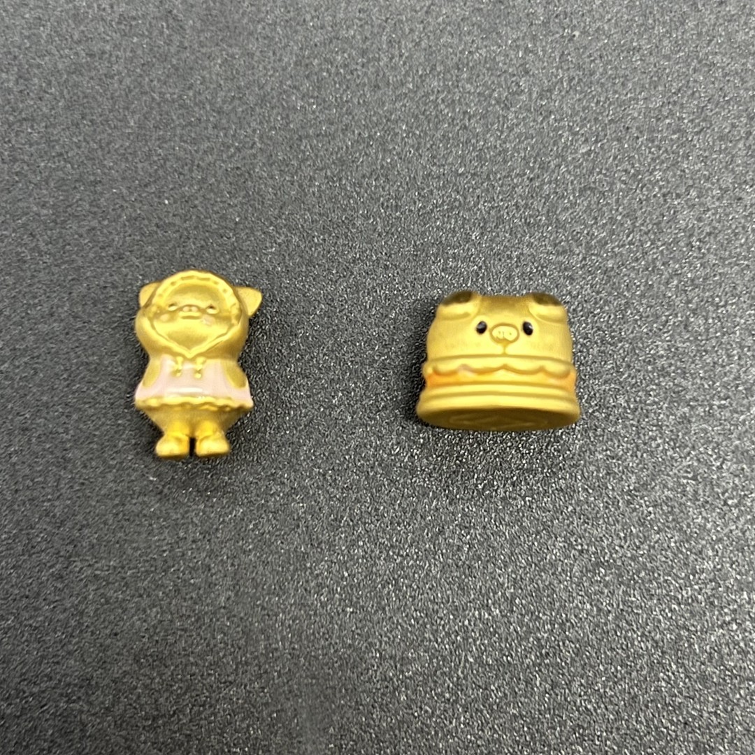 【尤米黄金】足金999转运珠5D黄金小猪汉堡猪多样性发其一商品图