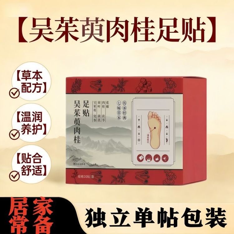 吴茱萸肉桂足贴草本艾草脚部护理居家日用男女通用足贴XJ商品图
