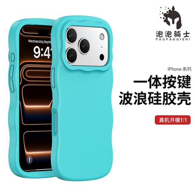 泡泡骑士 适用iPhone系列波浪手机壳液态硅胶高级原色无磁吸商品图
