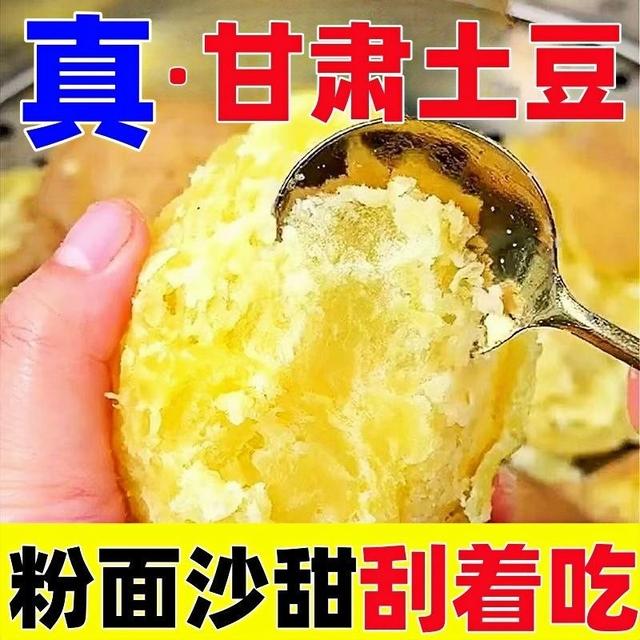 甘肃定西沙面土豆沙糯粉面洋芋沙地黄皮黄心洋芋当季高山马铃薯商品图
