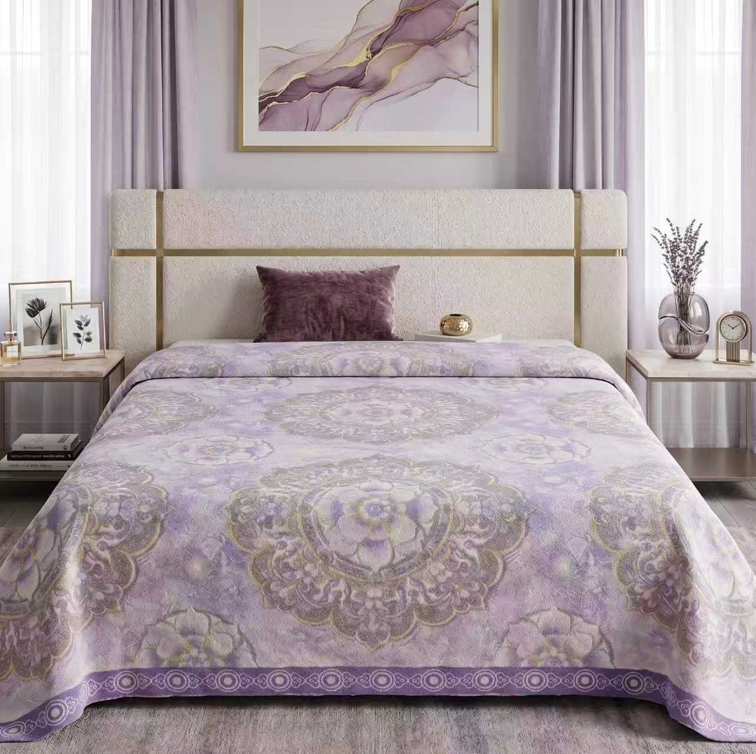 紫琉璃宝象花2.3*2.5米 同仁堂 天然材质中药养生助眠毯四季床品商品图