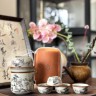 【至茗堂】家用汝窑茶具套装【便携式】泡茶 4杯高端精致送礼C0690商品图