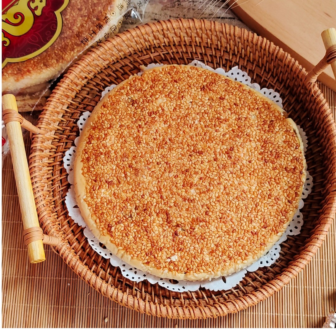 湖北崇阳老式芝麻饼桂花茶油饼中秋传统糕点零食袋装开袋即食送礼商品图