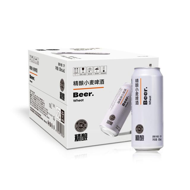 DL/胖东来精酿小麦啤酒500ml*12罐 （原箱发货） 原麦汁浓度12°P商品图
