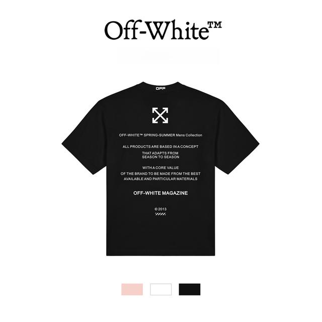 OFF-WHITE光变立体刺绣箭头轻奢短袖T恤OFFTEGLOGA46R商品图