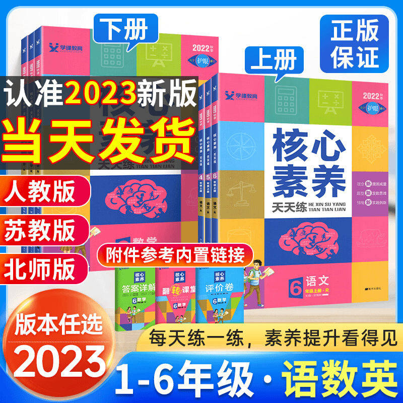 2023核心素养天天练一二三四五六年级上下册语文数学英语任选商品图