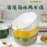 高颜值双层清洗透明沥水篮多功能加厚镂空耐用大容量洗蔬果篮商品图