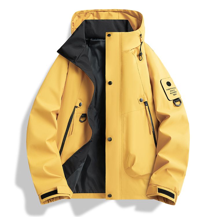 户外情侣冲锋衣长袖男款男女防水登山服连帽外套透气休闲D99-HQQ商品图