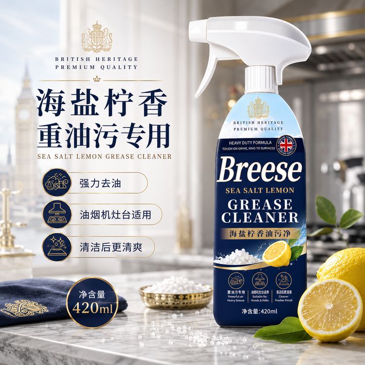 【拍5单发6瓶&2单起送泵头】BRZ海盐柠香油污净 去油清新家庭必备商品图