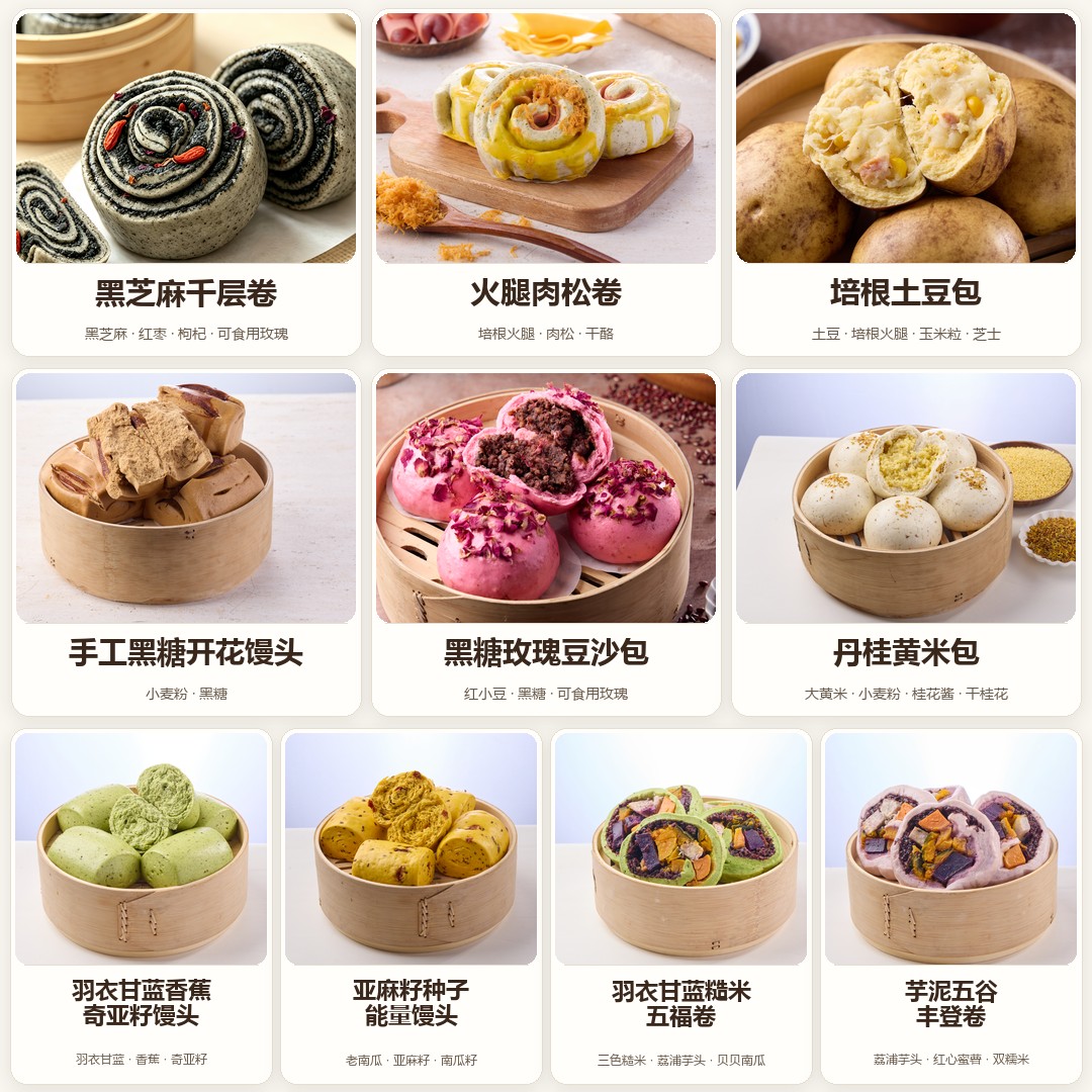 【口味自选~满45元 ~京东包邮】 全家福套餐 轻食粗粮食养早餐馒头商品图