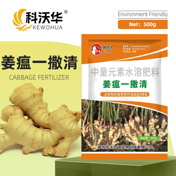 科沃华生姜姜瘟一撒清微生物肥料改善预防姜瘟炭疽叶枯腐烂用商品图