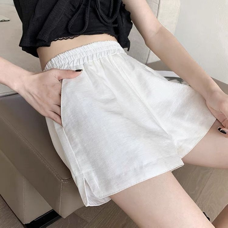 时尚外穿高腰大码运动短裤女夏休闲宽松紧腰a字阔腿裤女热裤 1068商品图