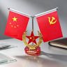 【爱国红旗】高档红旗摆件车载中控台办公室家居装饰品商品图