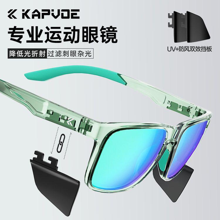 kapvoe卡普沃高清偏光运动眼镜跑步护目镜防紫外线登山防风镜激流商品图