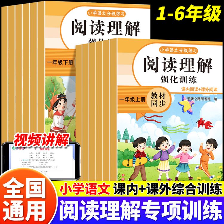2026新小学阅读理解同步强化训练一二三四五六年级上下册人教版商品图