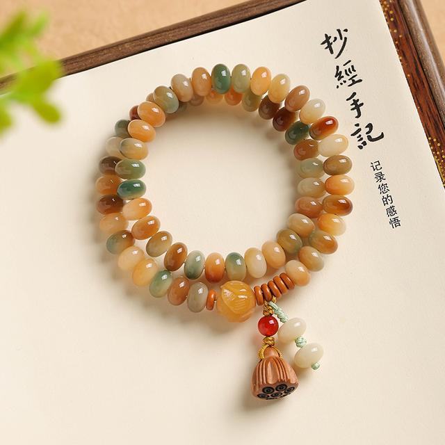 （有盘玩袋）敦煌真品优质菩提手串手持算盘珠菩提根双圈女文玩莲蓬商品图