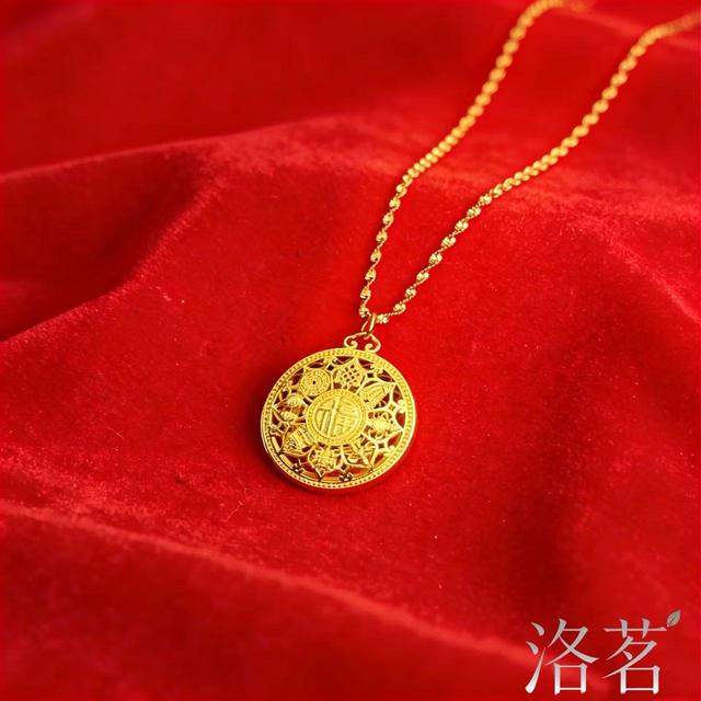  【现货现发】 精美打造 莲花八宝罗盘 合金吊坠赠合金链商品图