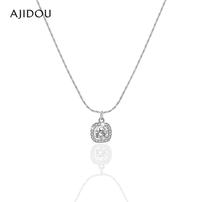 铜合金合成锆石吊坠 AJIDOU阿吉豆女小巧短链锁骨链【又又】商品图