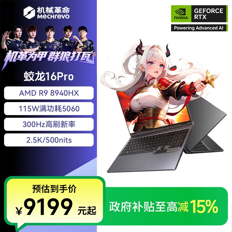 【国补15%】机械革命 蛟龙16pro  R9-8940HX RTX5060 笔记本电脑商品图