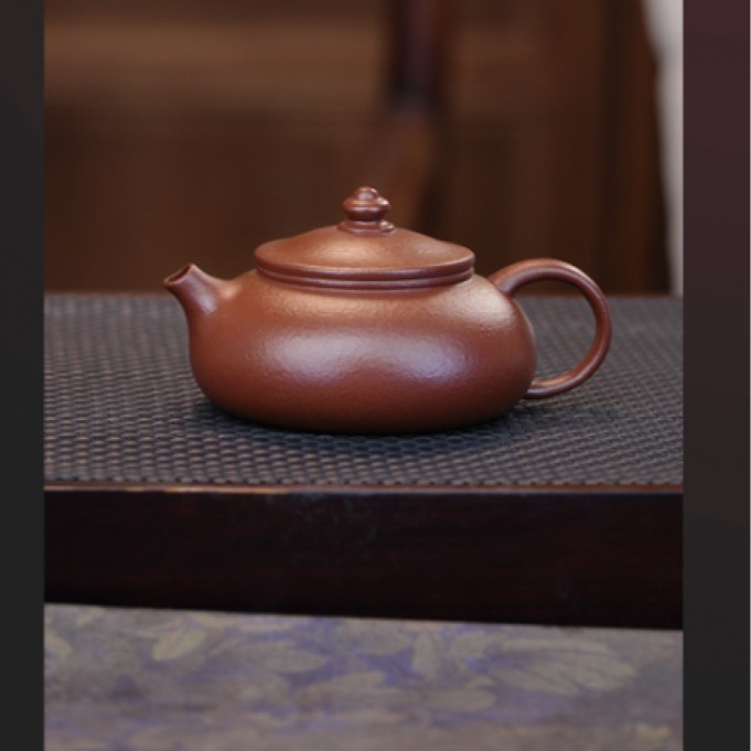 原矿橘皮紫泥陈利强寒江150cc紫砂壶K商品图