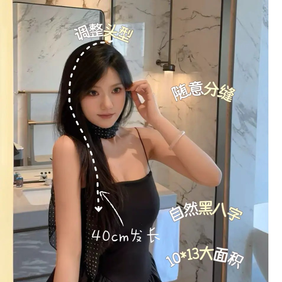 【升级前额绒毛】10*13修头型10万发量头顶补发片女士假发无边真人商品图