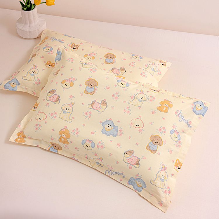 纯棉儿童枕套全棉枕头套30x50幼儿园宝宝枕芯套48x74cm单人用枕套商品图