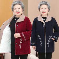 中老年人加绒加厚外套女奶奶秋冬装大衣妈妈老太太上衣价格¥138.00佣金0.00%约¥0.00