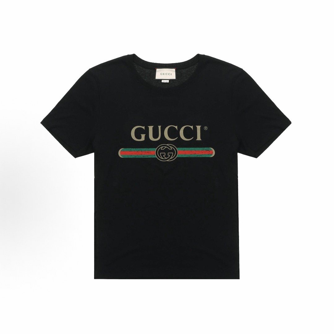 未使用 GUCCI/古驰 SS19腰带印花Logo经典短袖 宽松T恤 男女同款商品图