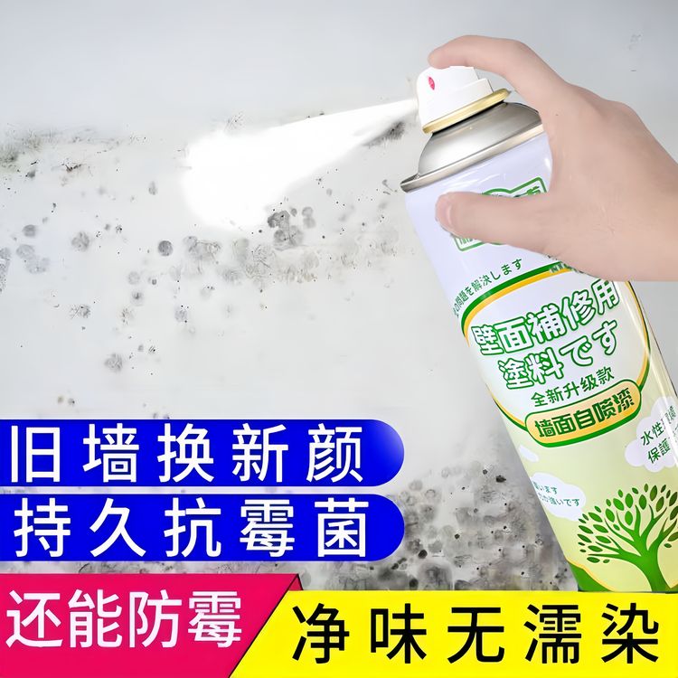 【白色补墙漆】墙面自喷漆家用墙面发霉发黄划痕环保翻新修补乳胶漆商品图