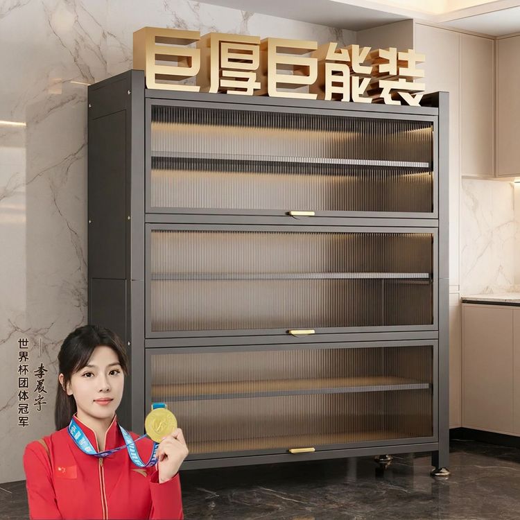 钢制鞋柜家用门口2026年新款铁艺玄关门口落地鞋架子入户门鞋柜商品图