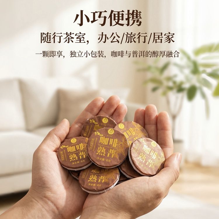 【咖啡熟普】云南咖啡普洱熟茶 喝出新体验 咖啡香熟茶醇 商品图